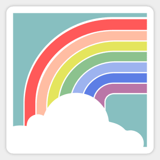 rainbow pop art Sticker